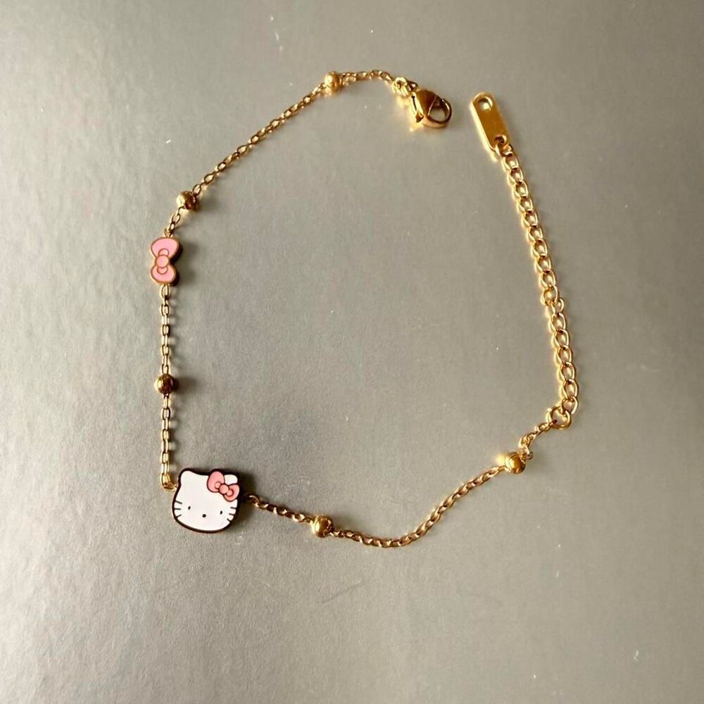 Kitty Cute Stainless Steel Bracelet Summer Dopamine Style